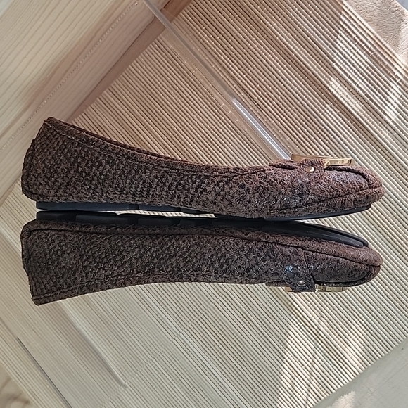 Michael Kors sz7 Leather Snakeskin Texured Ballet Flats - Picture 3 of 8